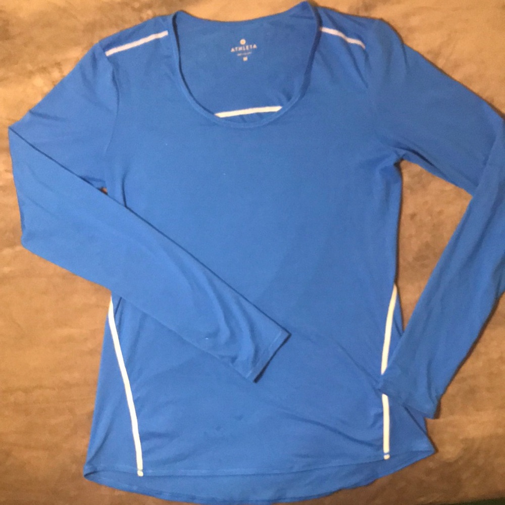 Athleta Blue Long Sleeve Tee Shirt